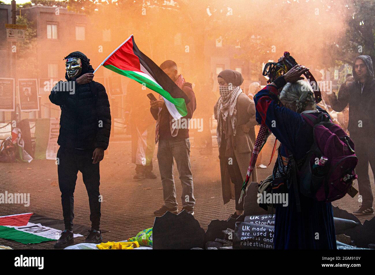 Palestine protesters Friends of Al Aqsa Stock Photo