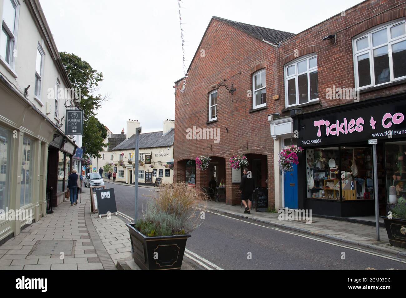 Views of East Street in Wimborne, Dorset in the UK Stock Photo Alamy