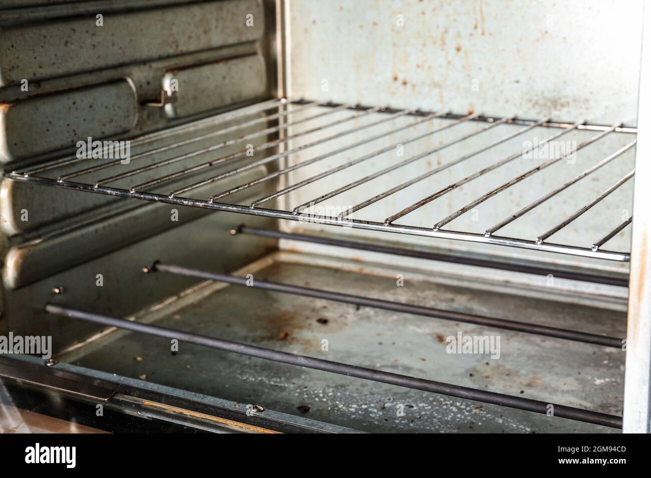 Dirty convection oven, closeup Stock Photo Alamy