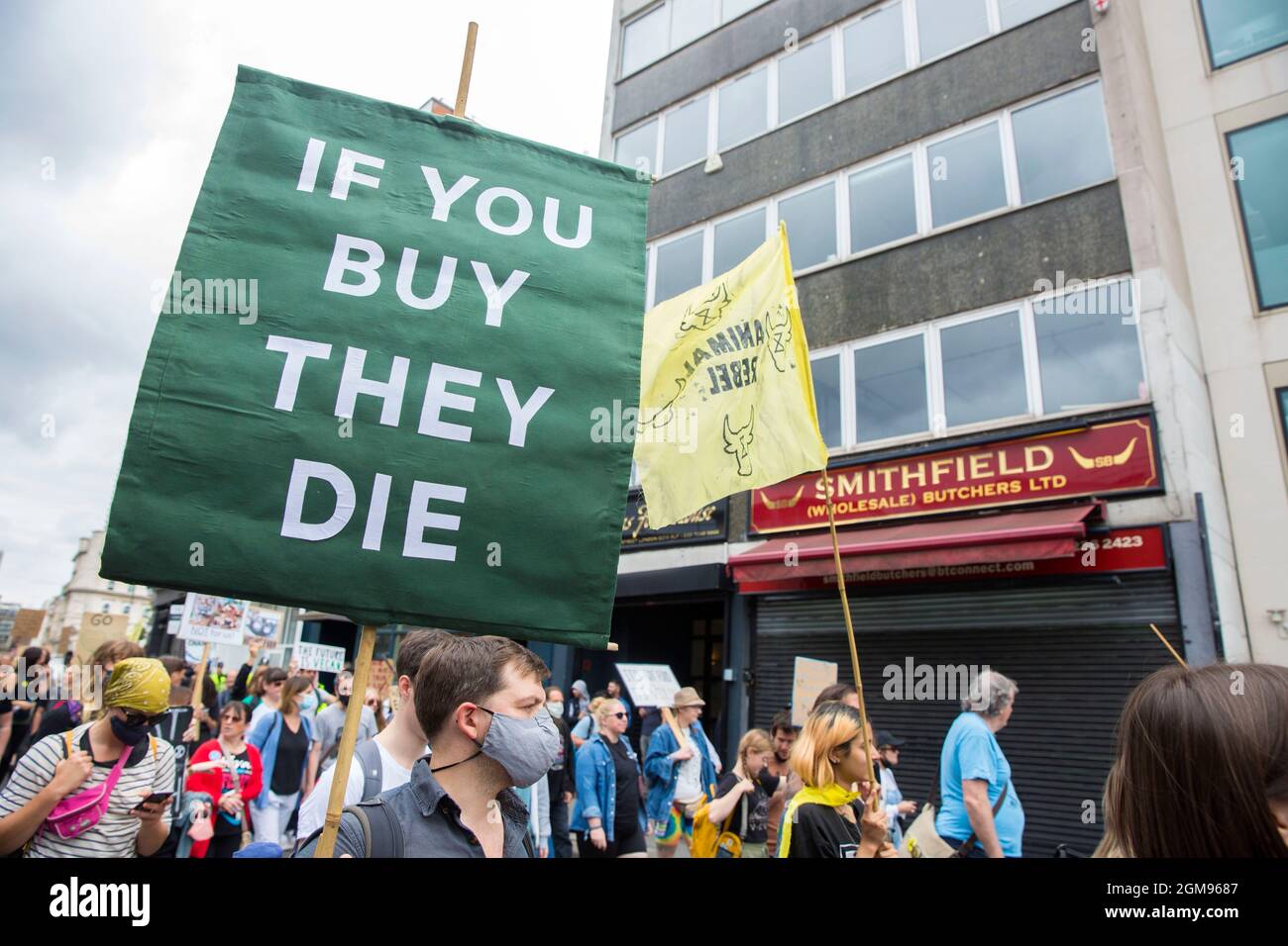 Animal rights demonstrators gather during the National Animal Rights ...