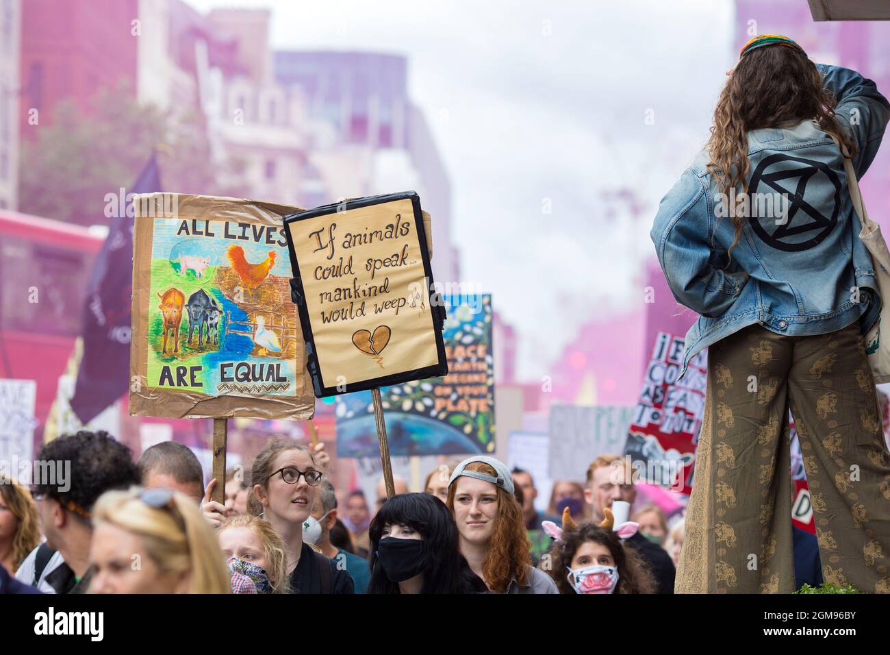 Animal rights demonstrators gather during the National Animal Rights ...