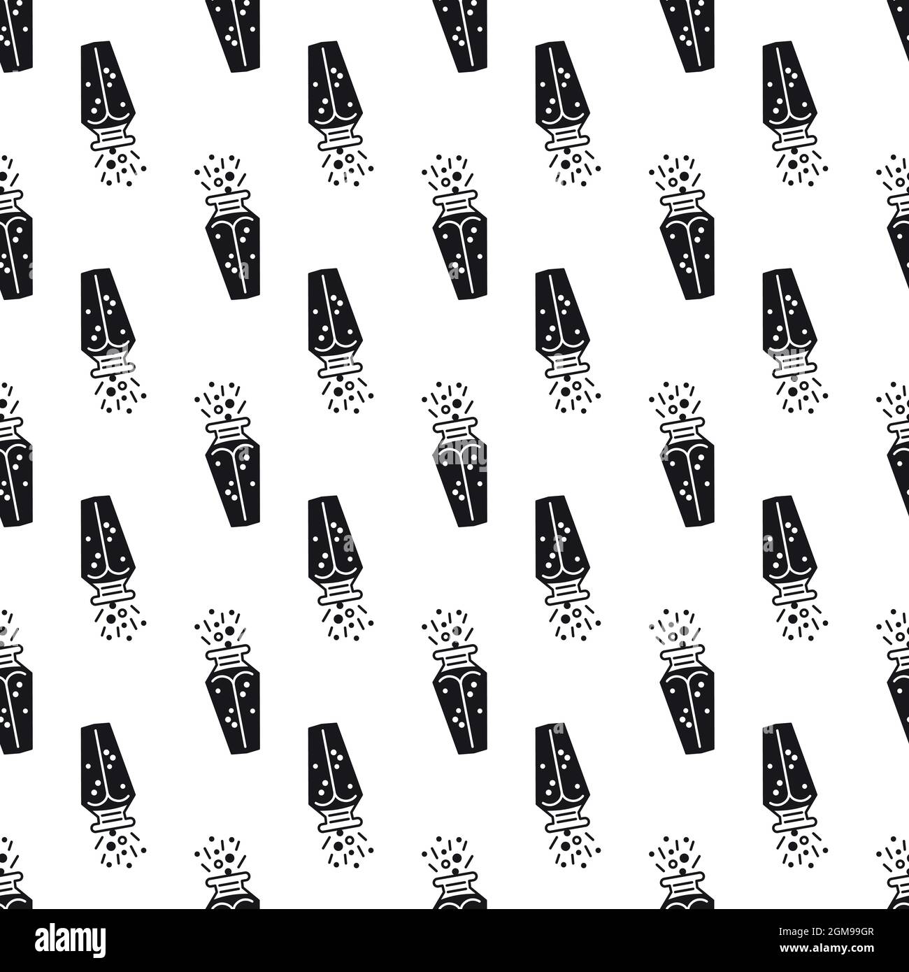 Magic bottle potion pattern seamless background texture repeat ...