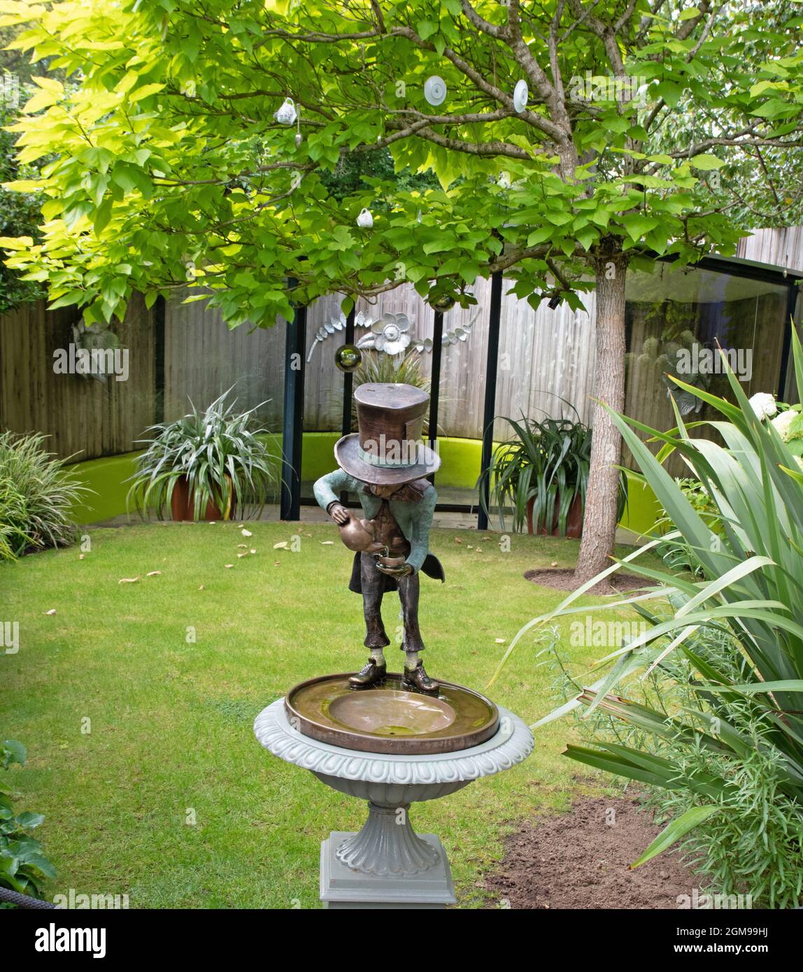 Robert James sculpture The Mad Hatter Stock Photo