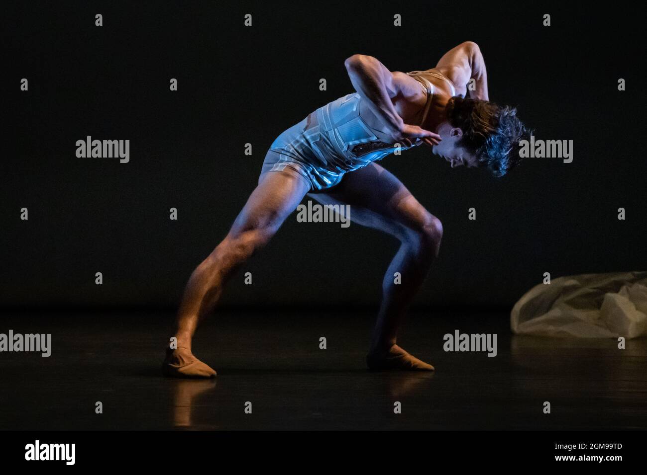 Ukrainian Ballet Gala at Sadler’s Wells. Premiere of Ludovic Ondiviela’s System A/I, a piece in which dancers ponder “the consequences of a scenario in which artificial intelligence has replaced human connection and what that could mean for our emotional lives”. Ukrainian dancers from American Ballet Theatre, Wiener Staatsballett, Lithuanian National Ballet and Toulouse Ballet du Capitole join with stars from The Royal Ballet and English National Ballet. Curated by the Ukrainian dancer (and former Royal Ballet star) Ivan Putrov and British-Ukrainian theatre director Olga Danylyu. London, UK. Stock Photo