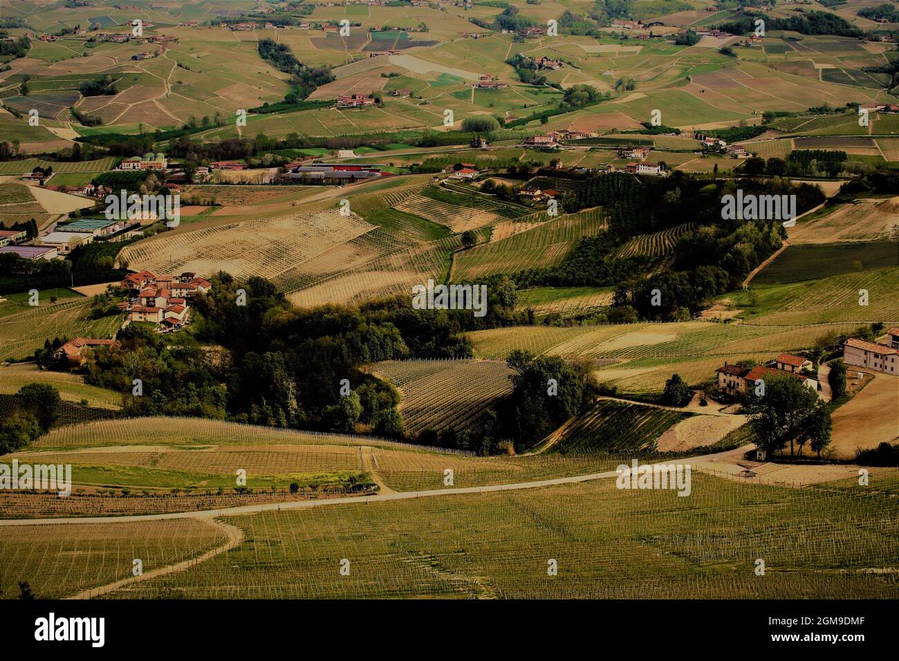 Langhe belvedere di La Morra, colline piemontesi, Cuneo - Italy             Langhe viewpoint of La Morra, Piedmont hills, Cuneo - Italy Stock Photo