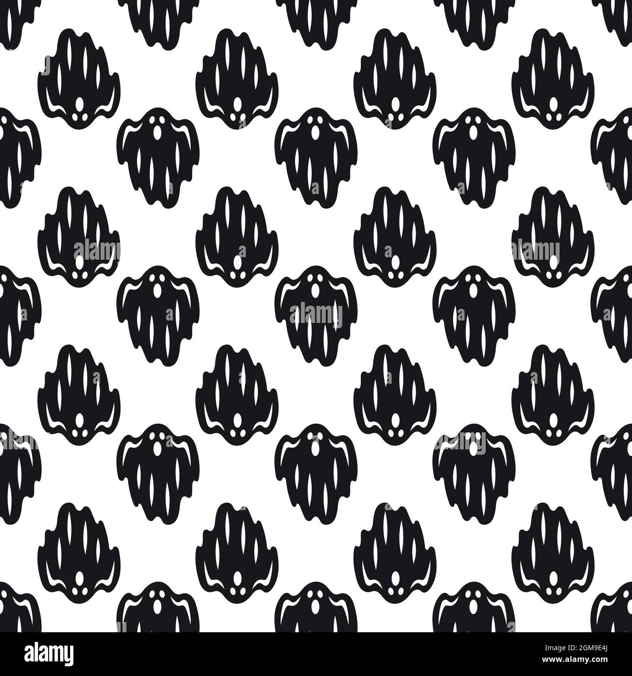 Halloween ghost pattern seamless background texture repeat wallpaper ...