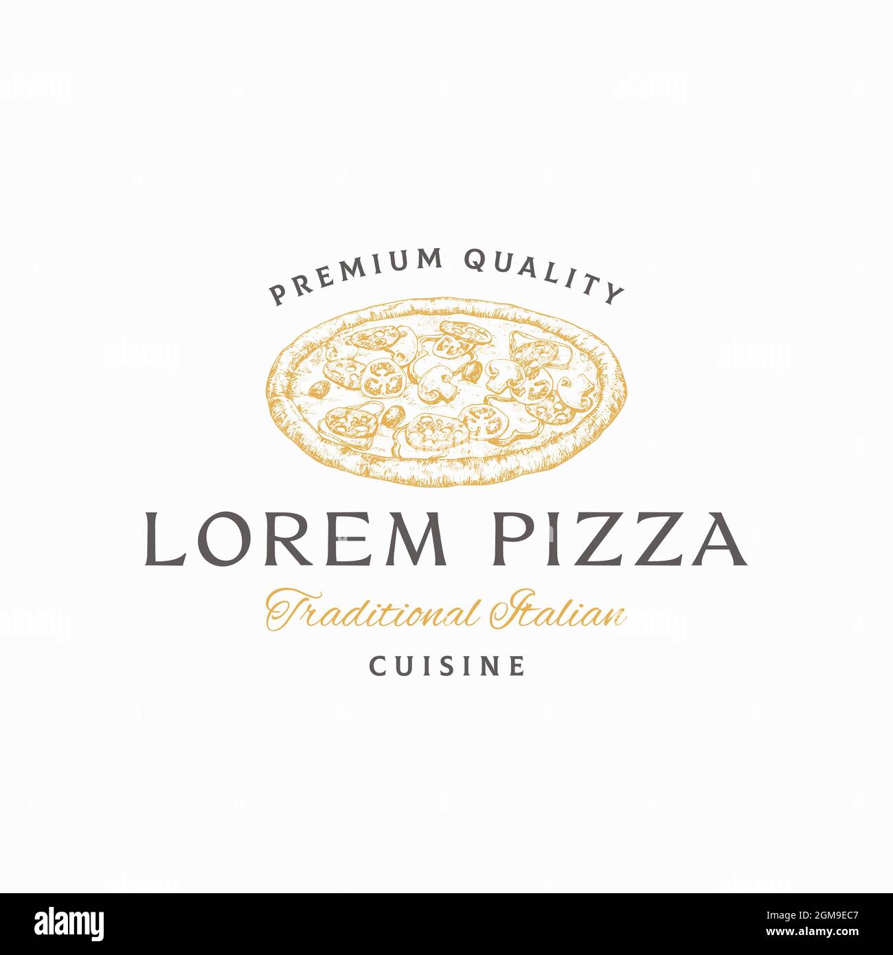 Premium Vector, Pizza logo design vector template