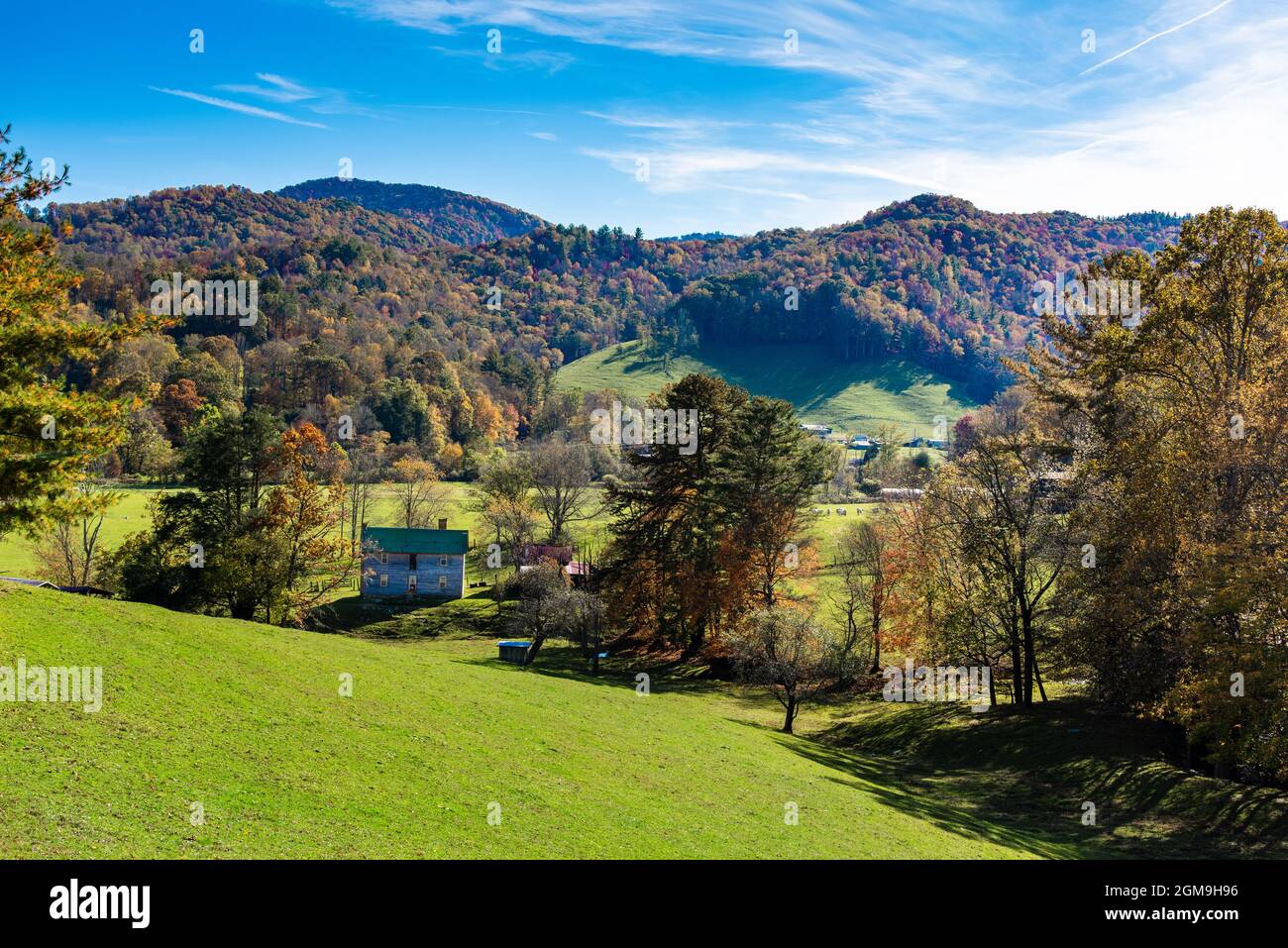 Fall come to the Valle Crucis area in western North Carolina Stock