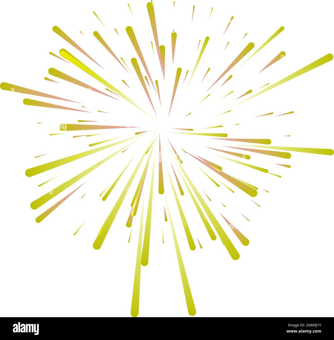 colorful fireworks vector illustration isolated on white Stock Vector