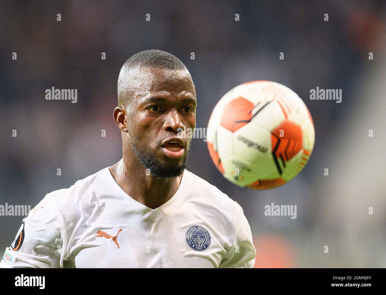 Enner VALENCIA (FSK)) Action, Soccer Europa League, group stage, matchday 1, Eintracht Frankfurt (F) - Fenerbahce SK Istanbul (FSK) 1: 1, on September 16, 2021 in Frankfurt / Germany. Â Stock Photo