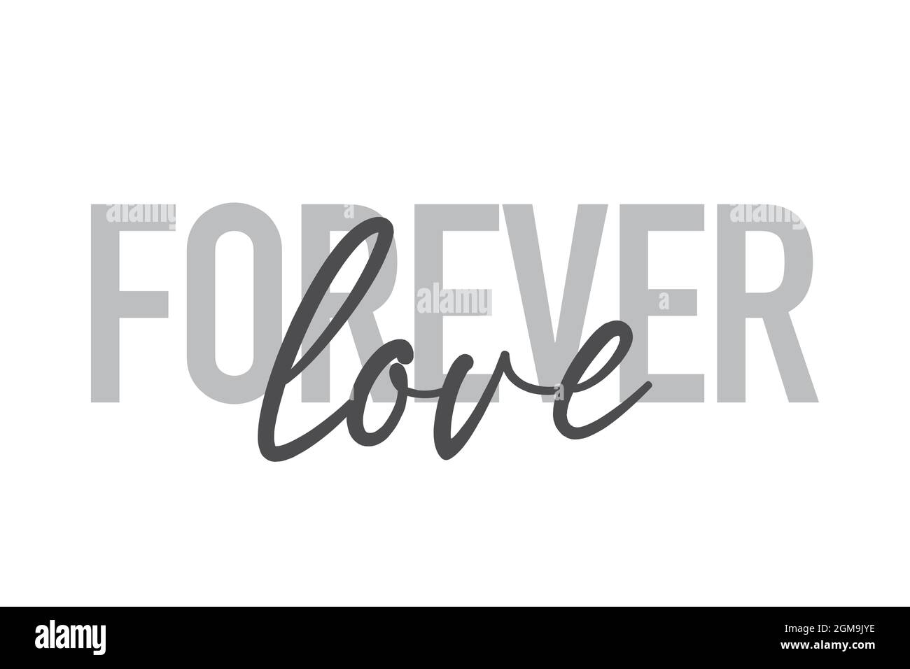 Love forever handwritten calligraphy quote hi-res stock