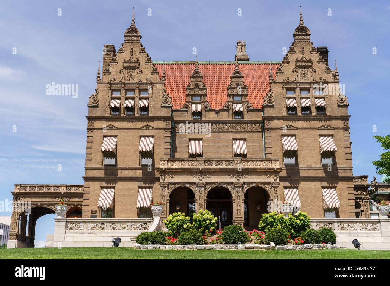 The Pabst Mansion was built in 1892 in Milwaukee, Wisconsin, for Captain Frederick Pabst, founder of the Pabst Brewing Company. Stock Photo