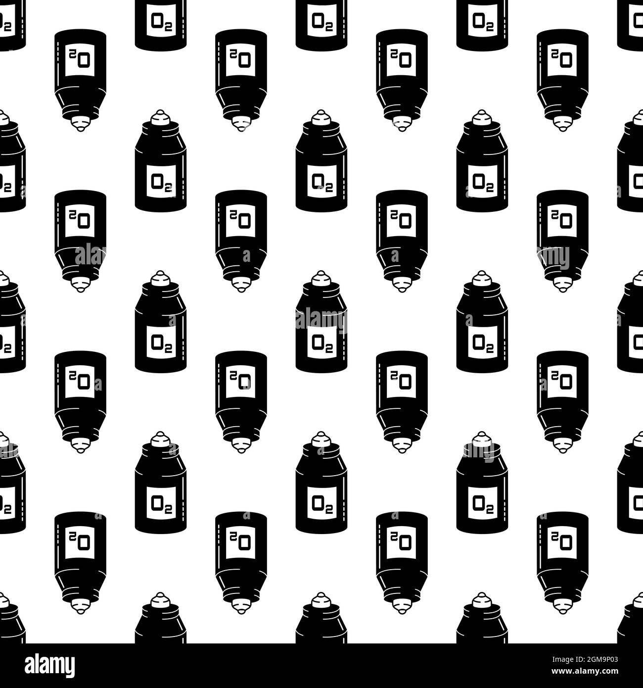 Oxygen bottle pattern seamless background texture repeat wallpaper