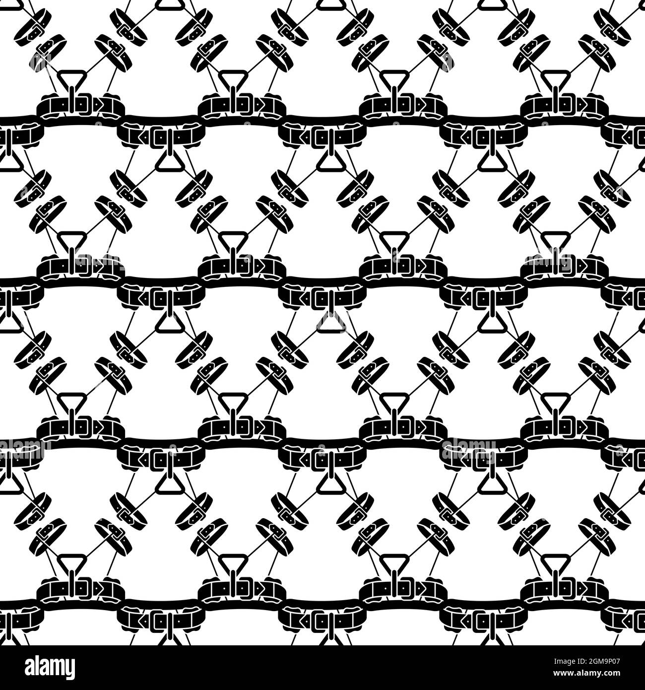 Hiking belt equipment pattern seamless background texture repeat wallpaper geometric vector Stock Vector