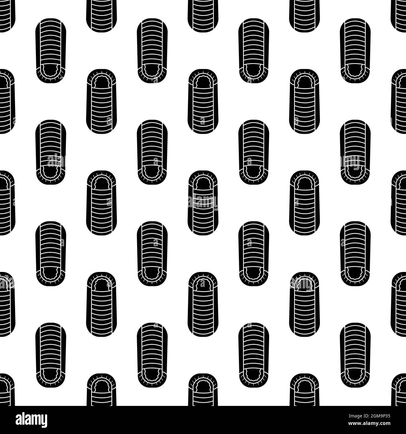 Sleeping bag pattern seamless background texture repeat wallpaper geometric vector Stock Vector