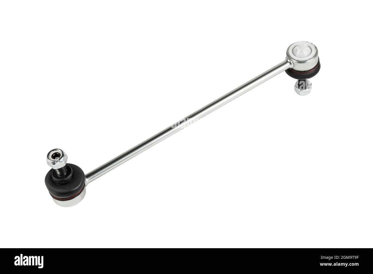 Antisway bar of a car on a white background. Car suspension detail
