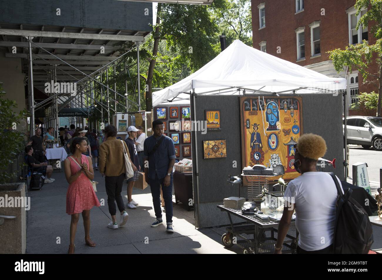 Art fair along 5th Avenue in Greenwich Village near Washington Square