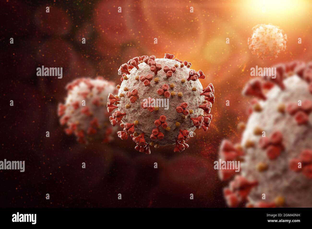 Coronavirus outbreak dangerous cases of flu strain, pandemic Stock Photo