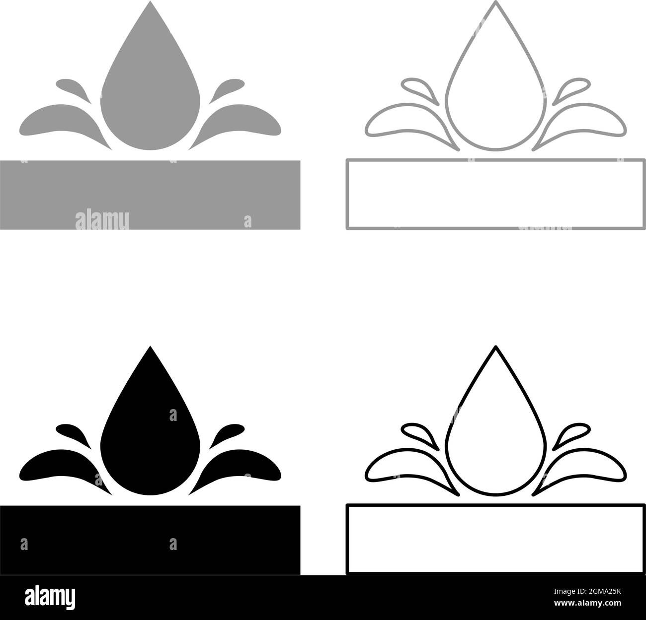 Reflective water drop Stock Vector Images - Alamy