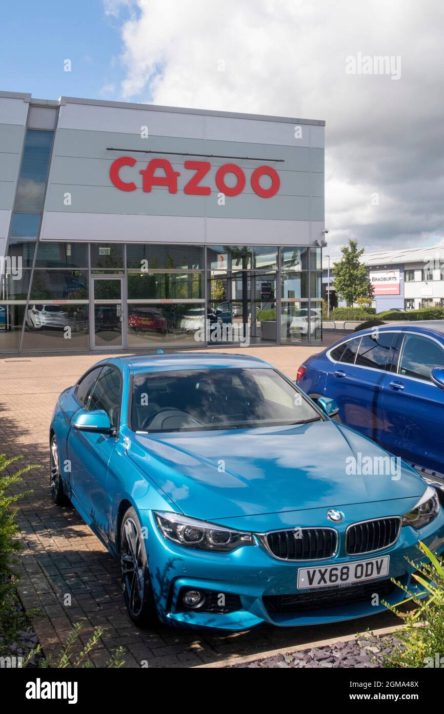 Cazoo car showroom, car sales, customer centre, online car dealer, Marsh Barton,Exeter Stock Photo