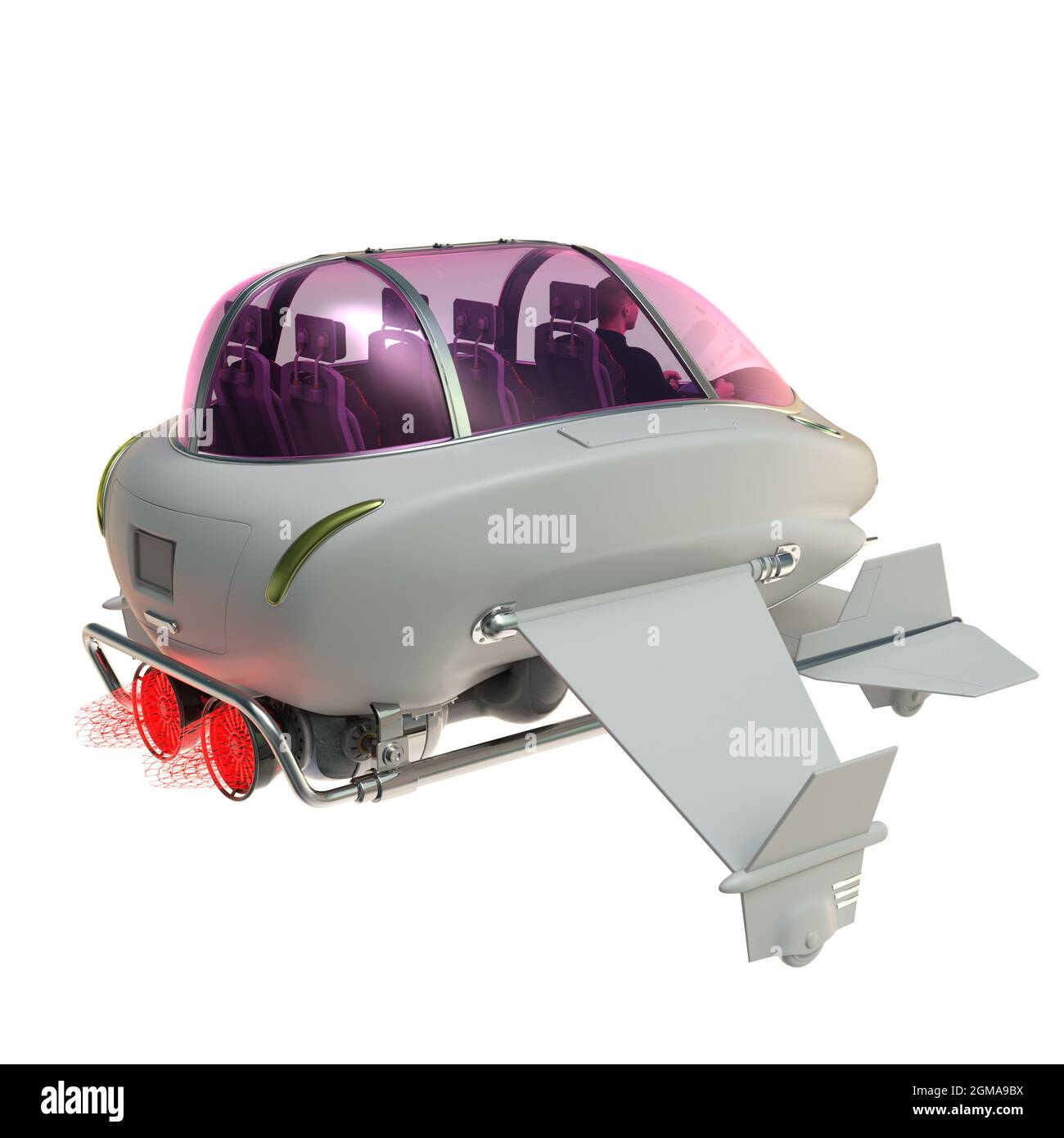 3D-illustration of a space taxi from science fiction Stock Photo - Alamy