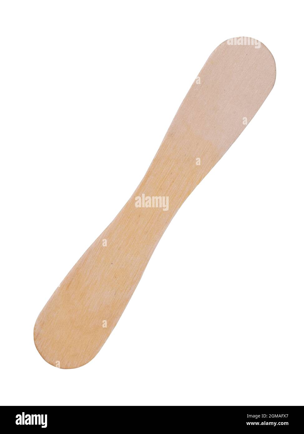 Wooden ice cream sticks isolated on white background Stock Photo