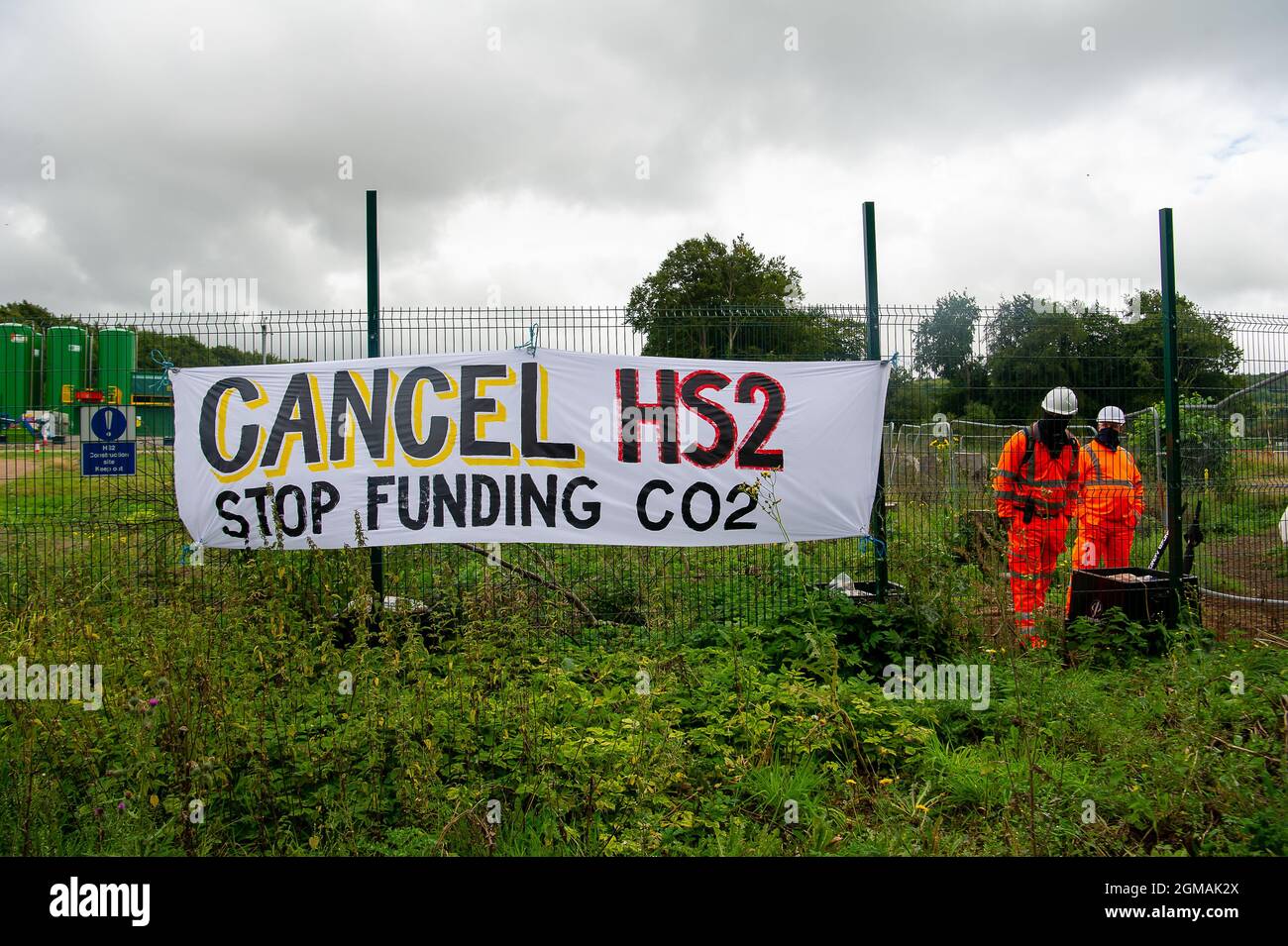 Wendover, UK. 9th September, 2021. Today Stop HS2 protesters put ...