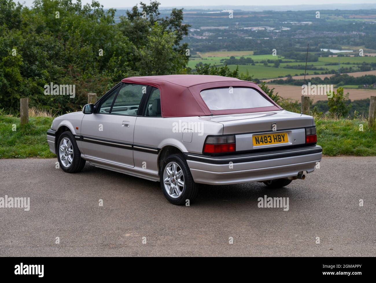 90s Rover R8 1996 Rover 216 convertible, British soft top four seat car, 1990s Rover ...