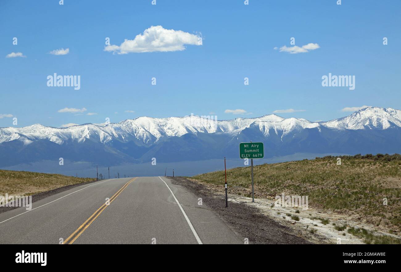 Mt Airy summit - Nevada Stock Photo