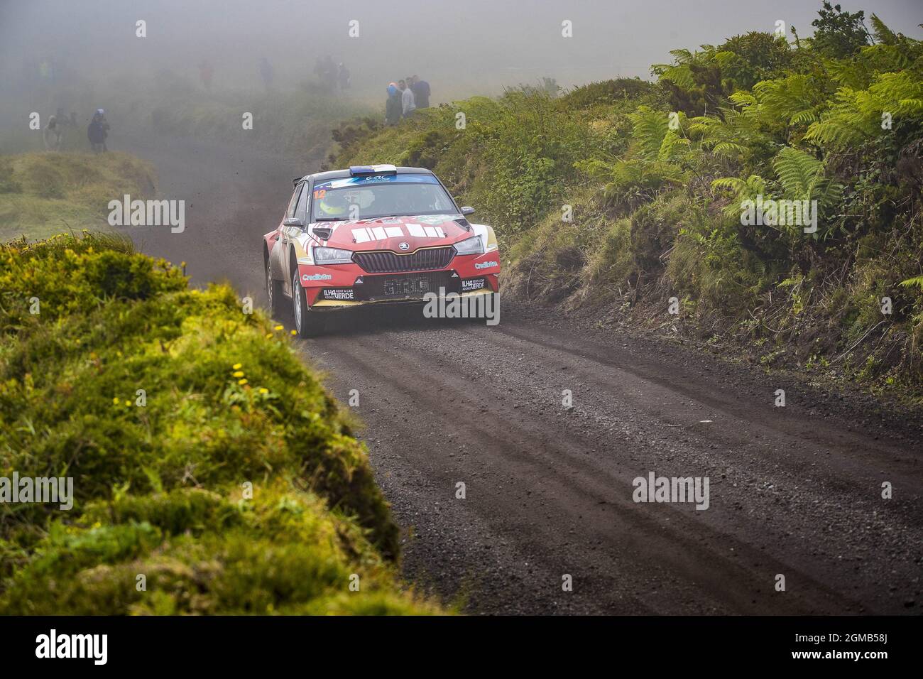 12 REGO Luis Miguel (PRT), HENRIQUES Jorge (PRT), Skoda Fabia Rally2 evo, action during the 2021 FIA ERC Azores Rallye, 5th round of the 2021 FIA European Rally Championship, from September 16 to 18, 2021 in Ponta Delgada, Portugal - Photo: Gregory Lenormand/DPPI/LiveMedia Stock Photo