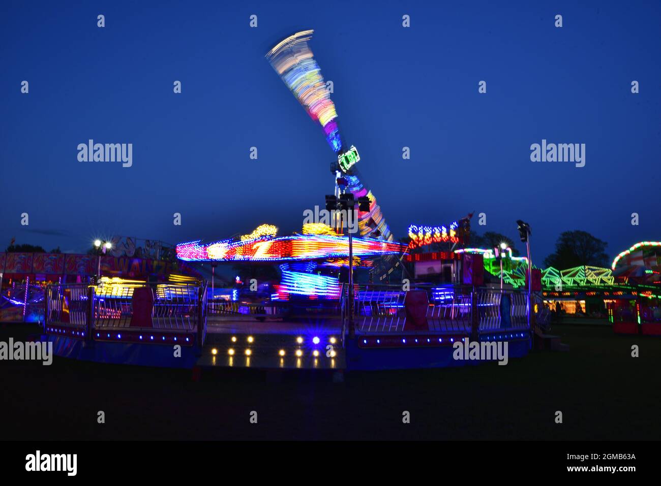 Fairground at night hires stock photography and images Alamy