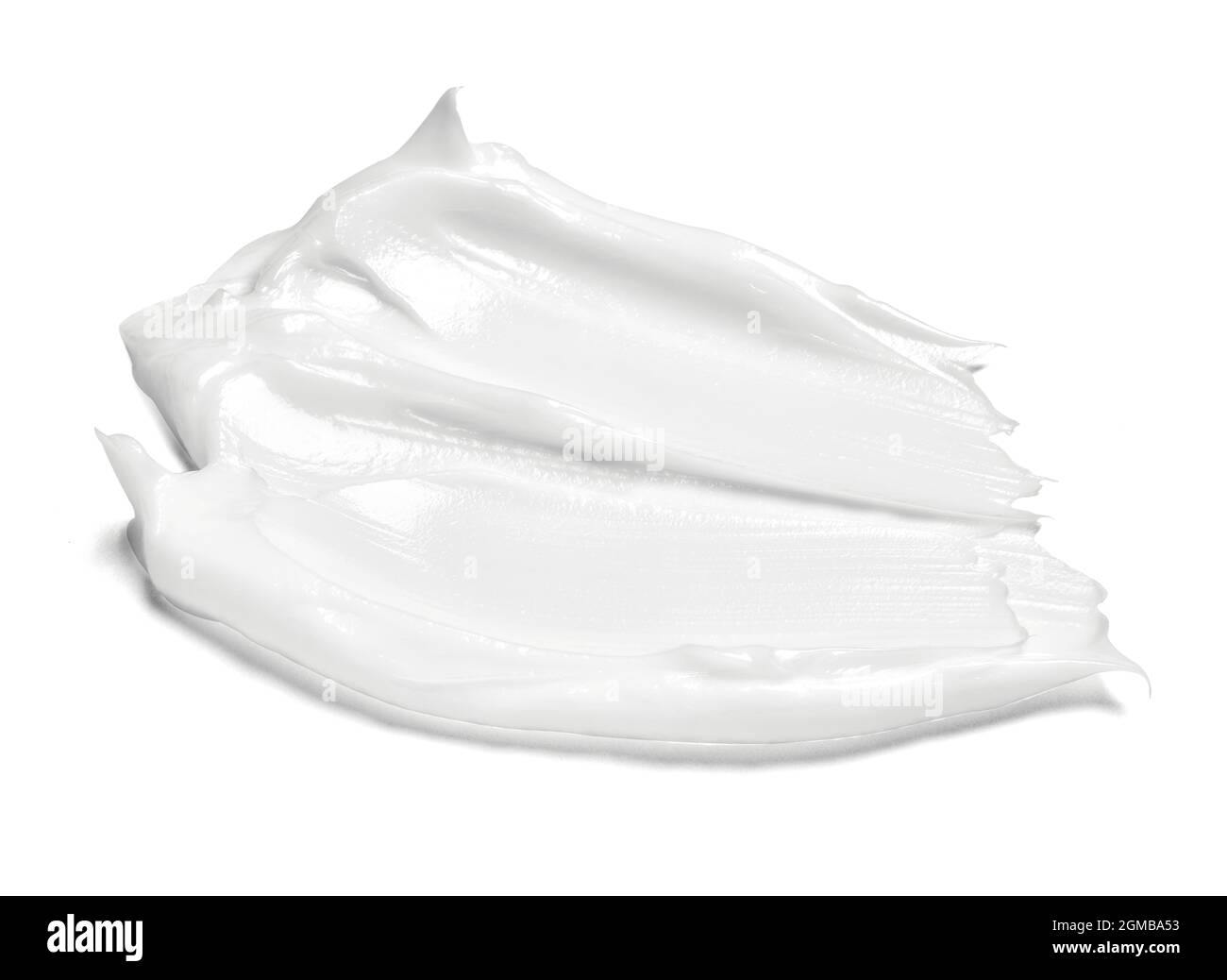 close up of a white cream sample on white background Stock Photo Alamy