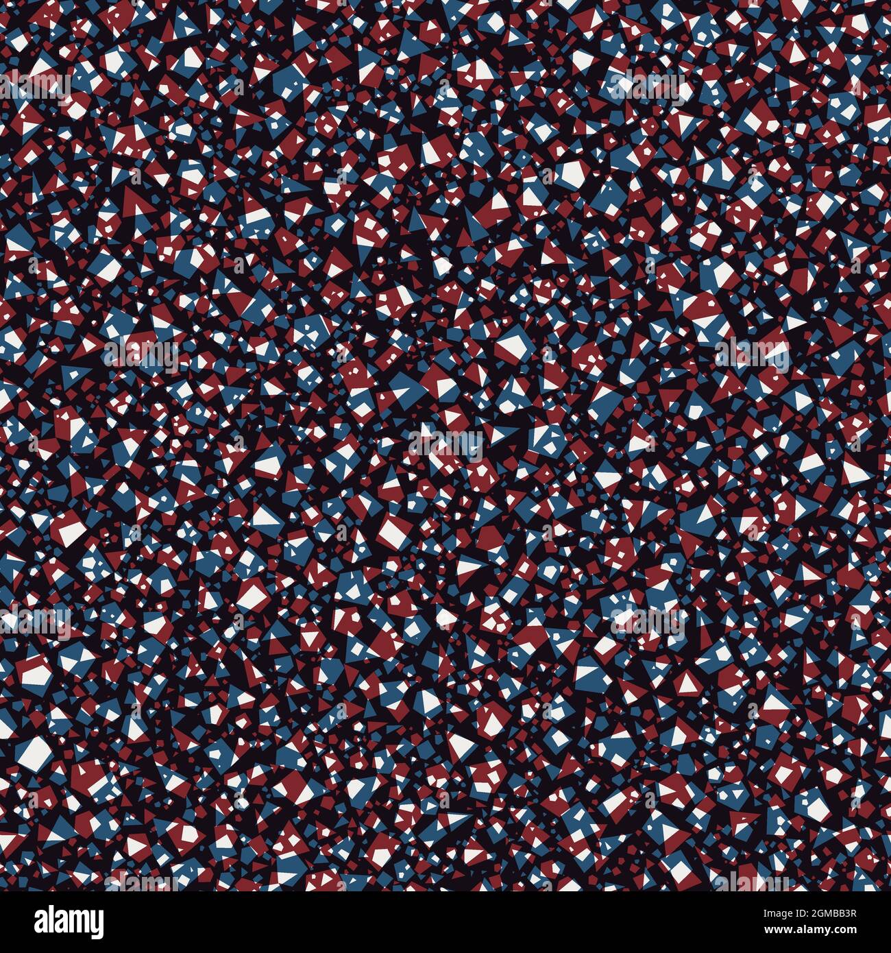 Seamless red and blue overlay circles and shapes pattern for surface ...