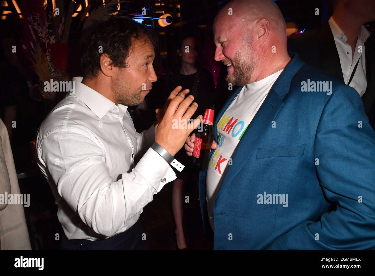EDITORIAL USE ONLY Stephen Graham and Mark Herbert attend the after party at Furnace following the Sheffield premiere of Everybody's Talking About Jamie, the much-anticipated film adaptation of the award-winning West End hit musical. Issue date: Friday September 17, 2021. Stock Photo