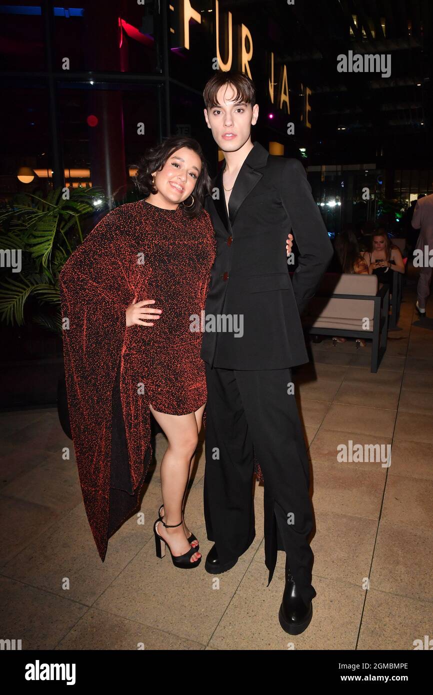 EDITORIAL USE ONLY Lauren Patel and Max Harwood attend the after party at Furnace following the Sheffield premiere of Everybody's Talking About Jamie, the much-anticipated film adaptation of the award-winning West End hit musical. Issue date: Friday September 17, 2021. Stock Photo