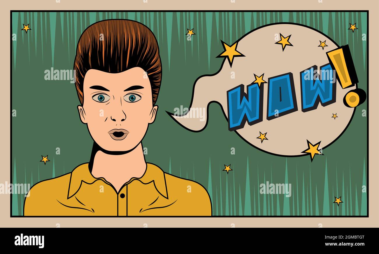 Pop art retro woman with a bubble chat Comic page Stock Vector Image ...