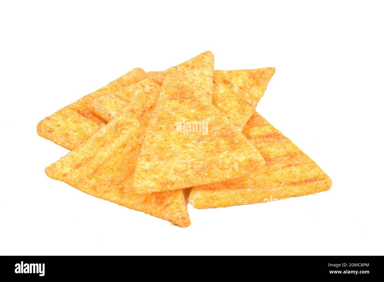 triangle chips isolated on white background Stock Photo Alamy