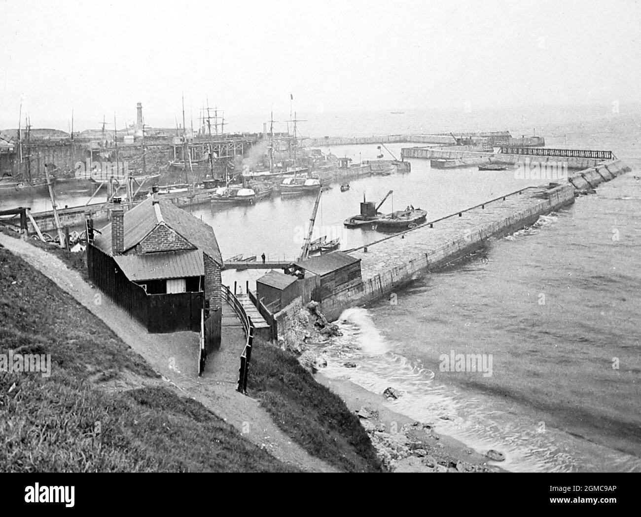 Seaham Harbour, Victorian period Stock Photo Alamy