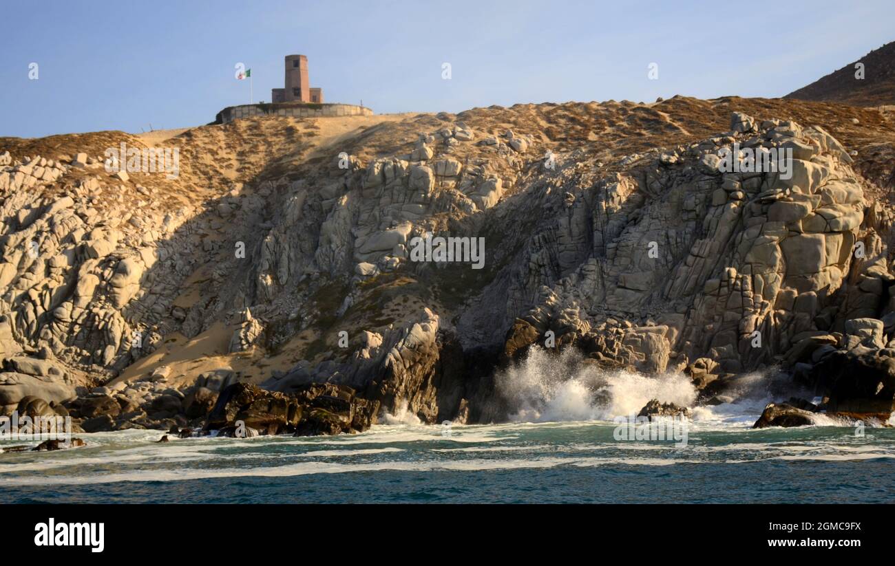 CABO SAN LUCAS, BAJA CALIFORNIA SUR, MEXICO...HUGE WAVES CRASH ALONG