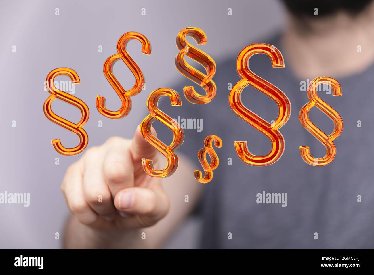 Man hand virtual paragraph hi-res stock photography and images - Alamy