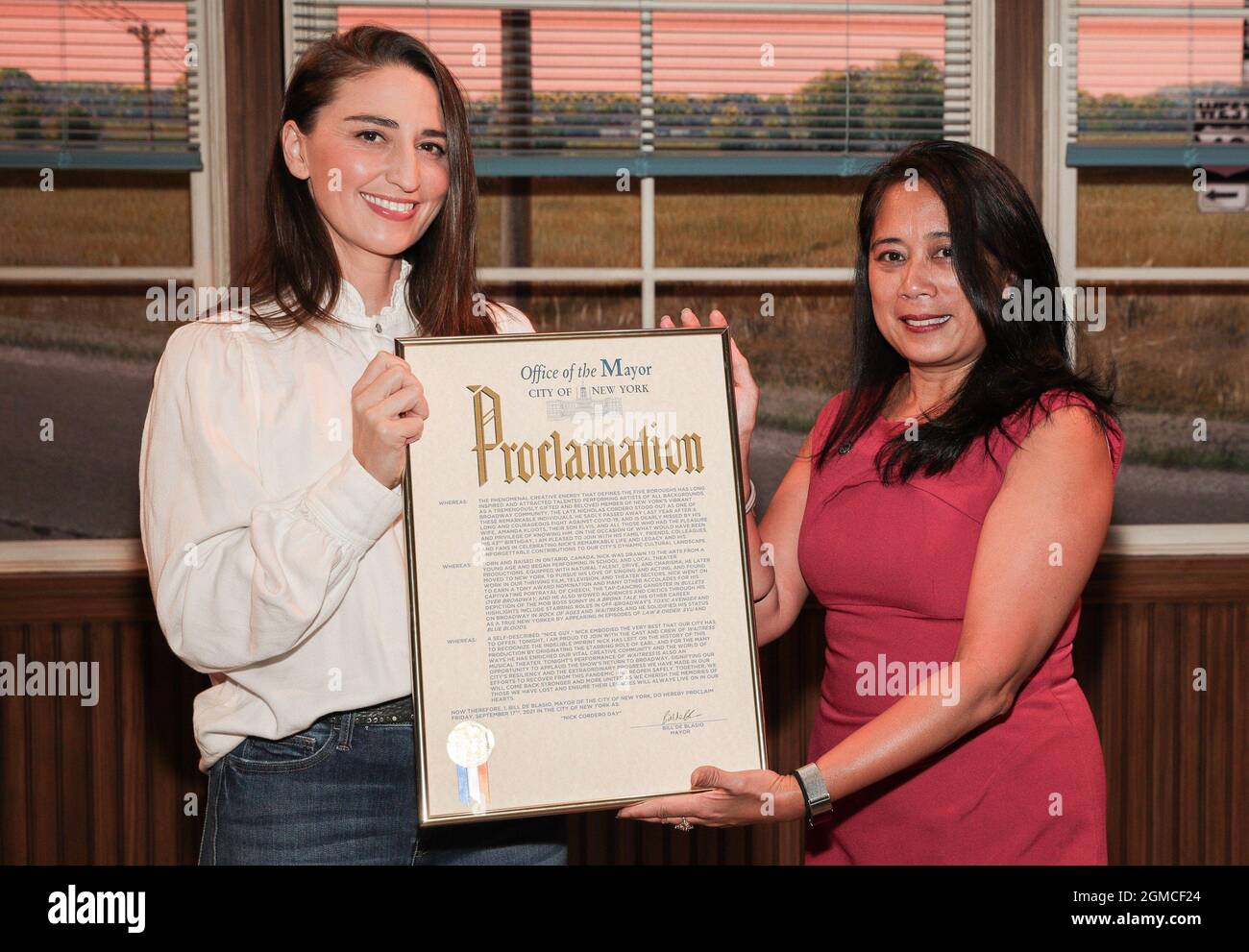 New York, NY, USA. 17th Sep, 2021. Sara Bareilles, Commissioner Anne