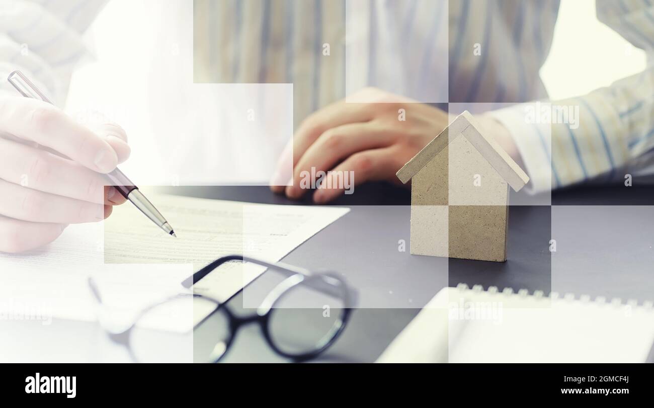 Insurance collateral concept. Life and property insurance. A