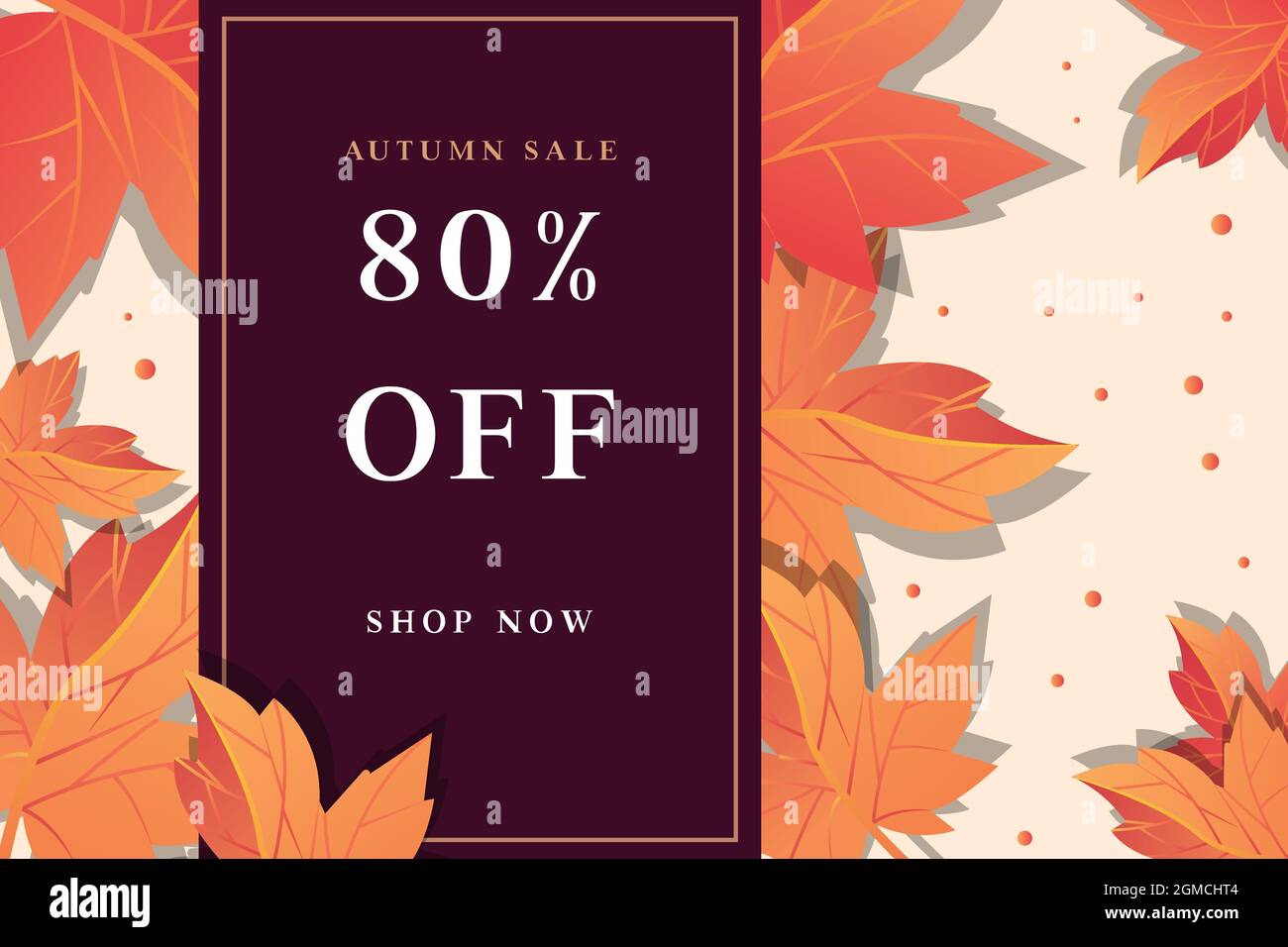 autumn sale banner vector Stock Vector