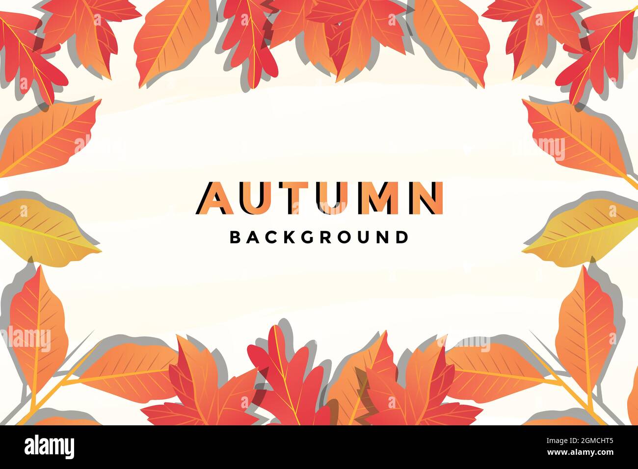 vector illustration autumn leaves background Stock Vector