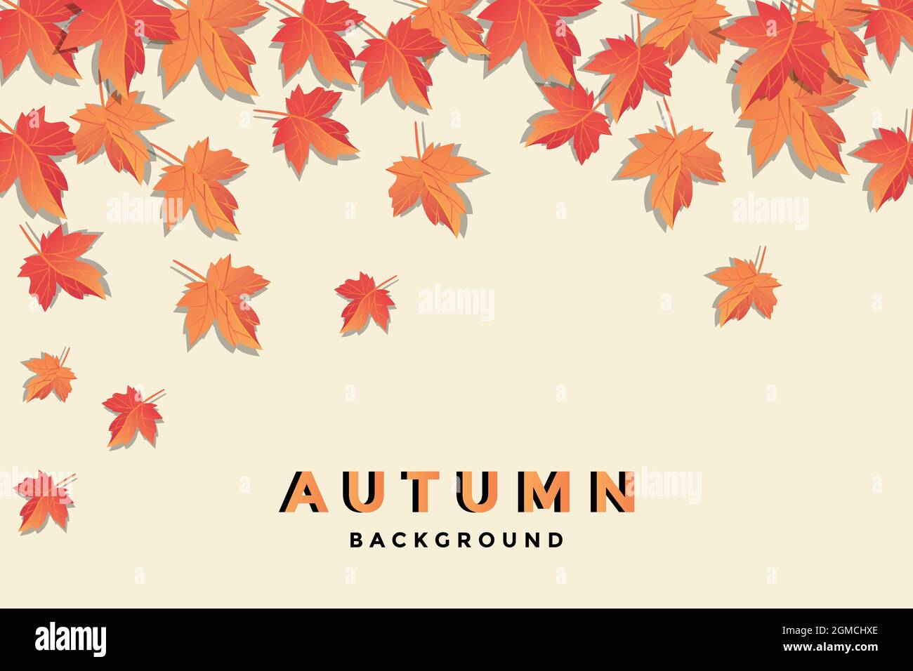 vector autumn leaves background Stock Vector