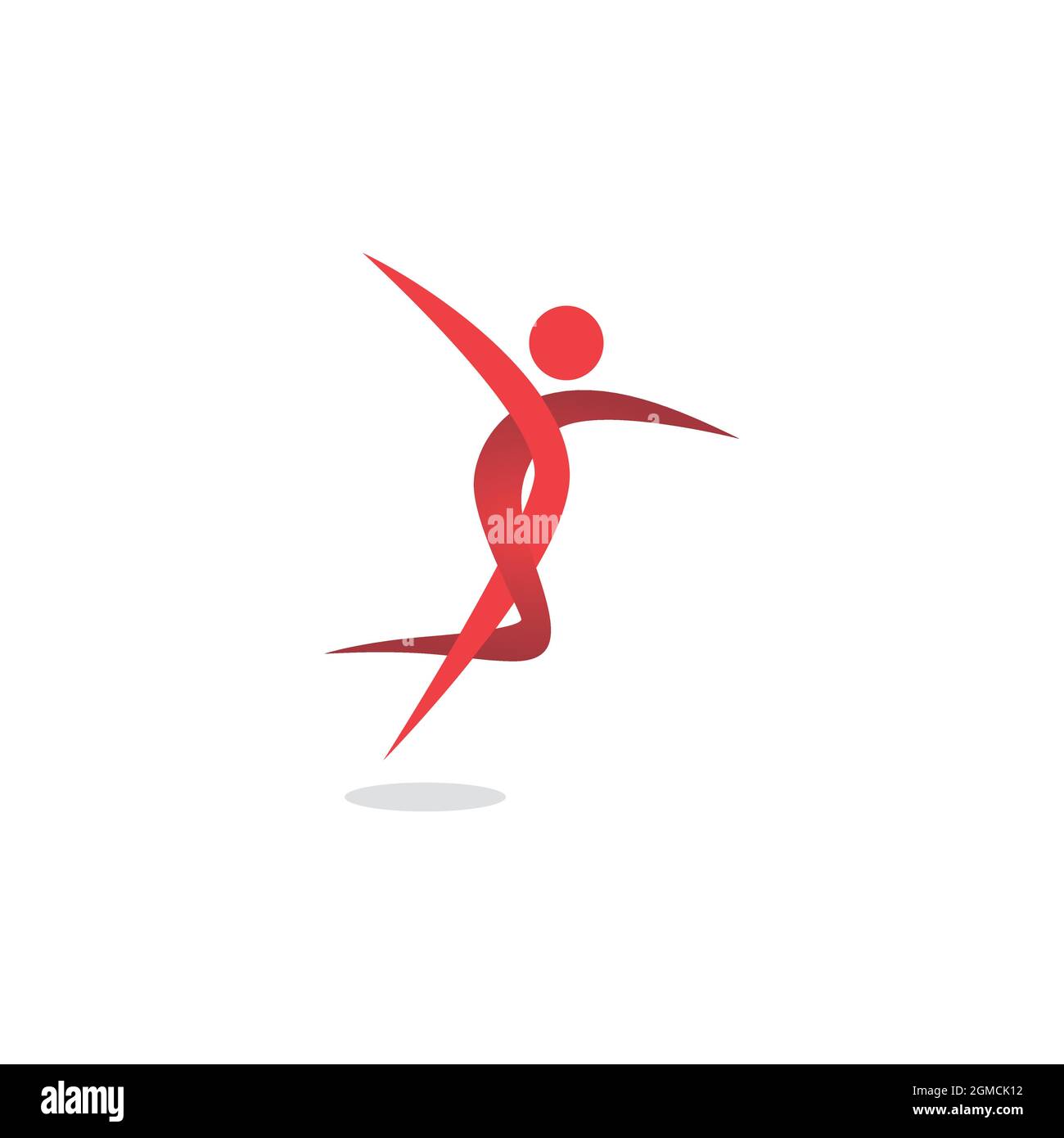 abstract people dance logo icon flat concept vector graphic design Stock Vector