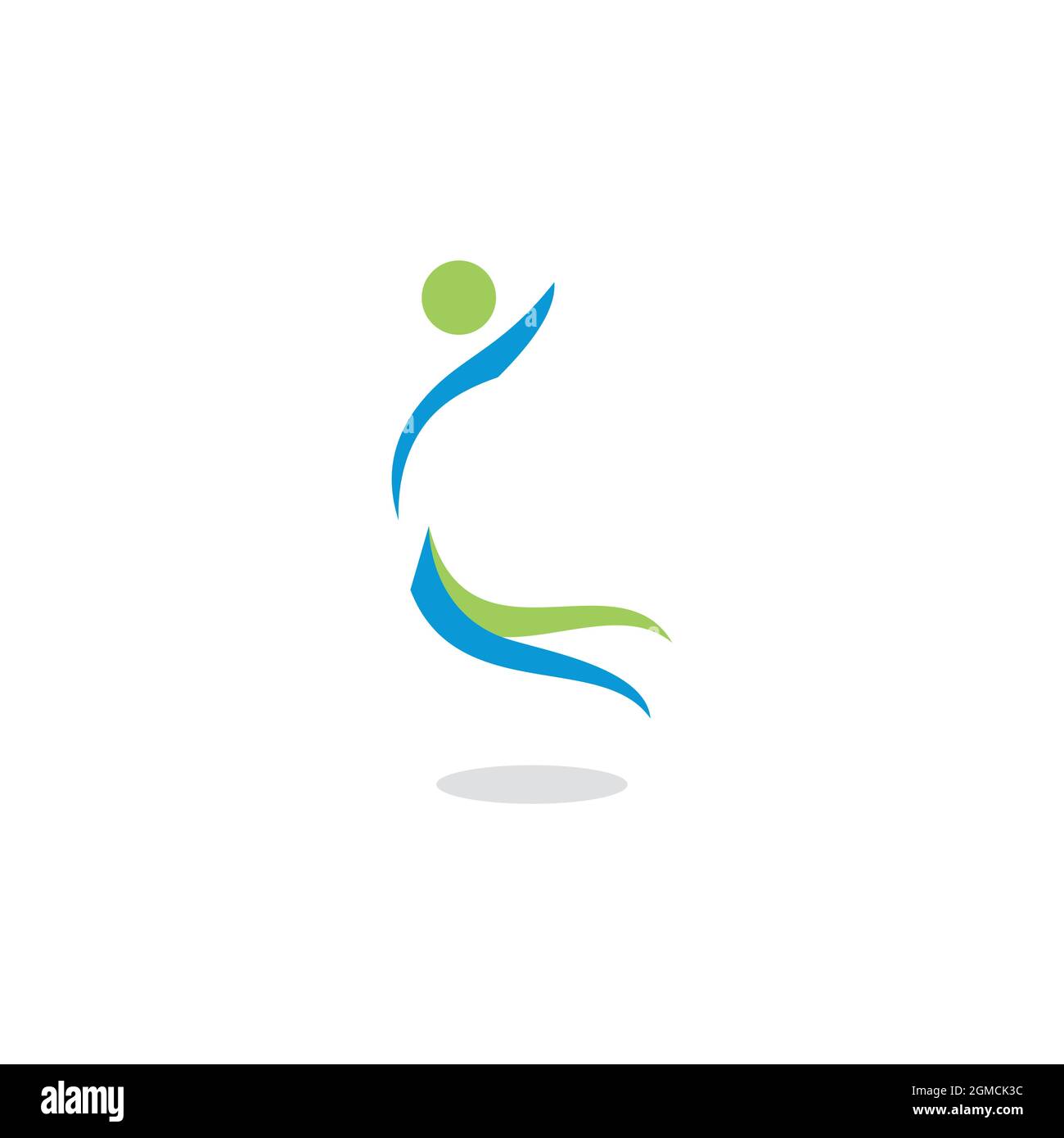 abstract people success logo icon flat concept vector graphic design Stock Vector