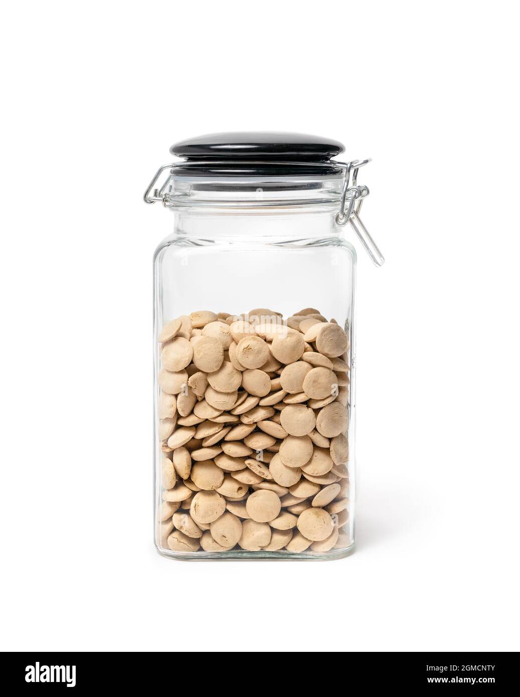 A cookie stored in an airtight glass cookie jar Stock Photo - Alamy