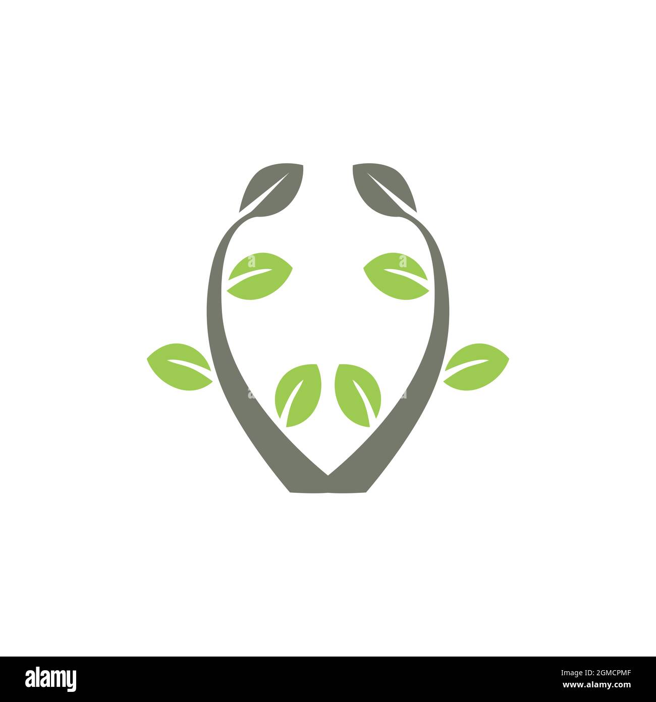 abstract cute tree logo icon flat concept vector graphic design Stock Vector