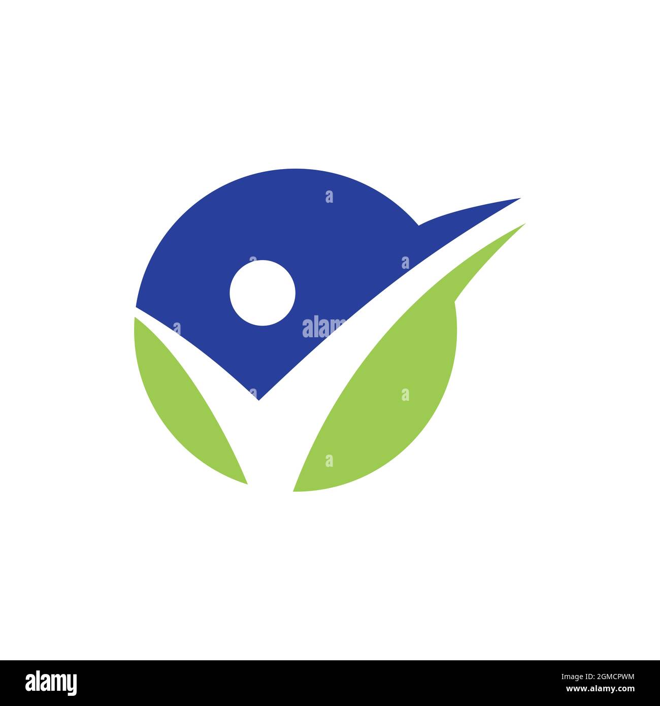 abstract people checklist logo icon flat concept vector graphic design Stock Vector